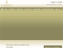 Tablet Screenshot of evergreenprivatecare.com